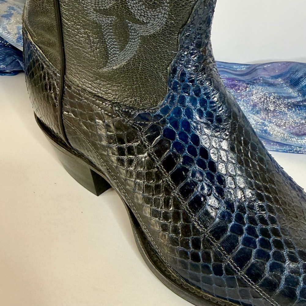 Tony Lama Exotic Leather/Snakeskin Western Boots Womens 8.5M - Picture 5 of 14